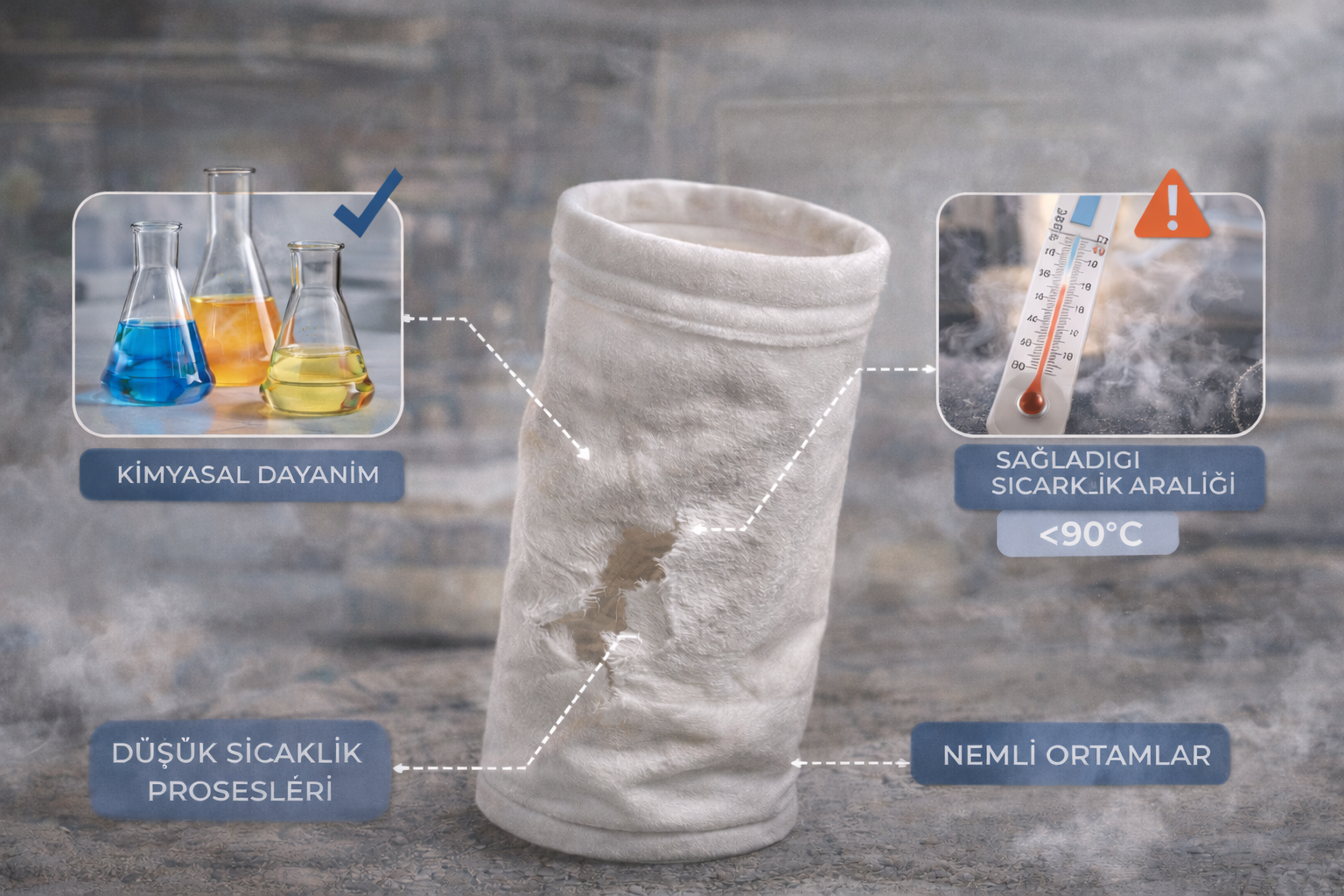 Polipropilen Filtre Torbası Hangi Kimyasal ve Sıcaklık Koşulları İçin Uygundur?