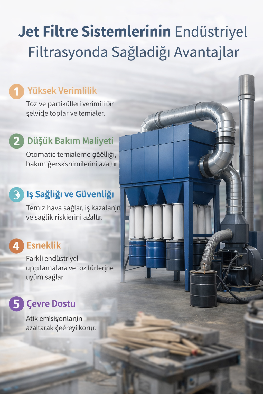 Jet Filtre Sistemlerinin Endüstriyel Filtrasyonda Sağladığı Avantajlar